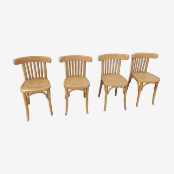4 chaises bistrot bois blond