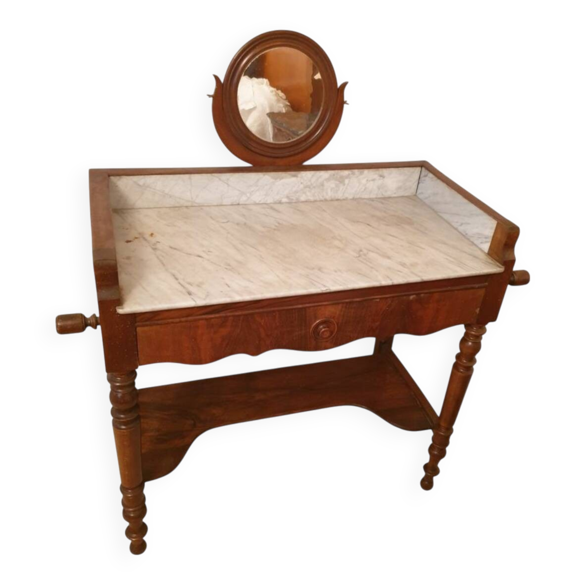 Coiffeuse dessus marbre blanc