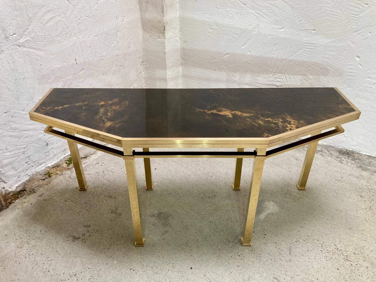 Console table assigned to Guy Lefèvre for Maison Jansen.