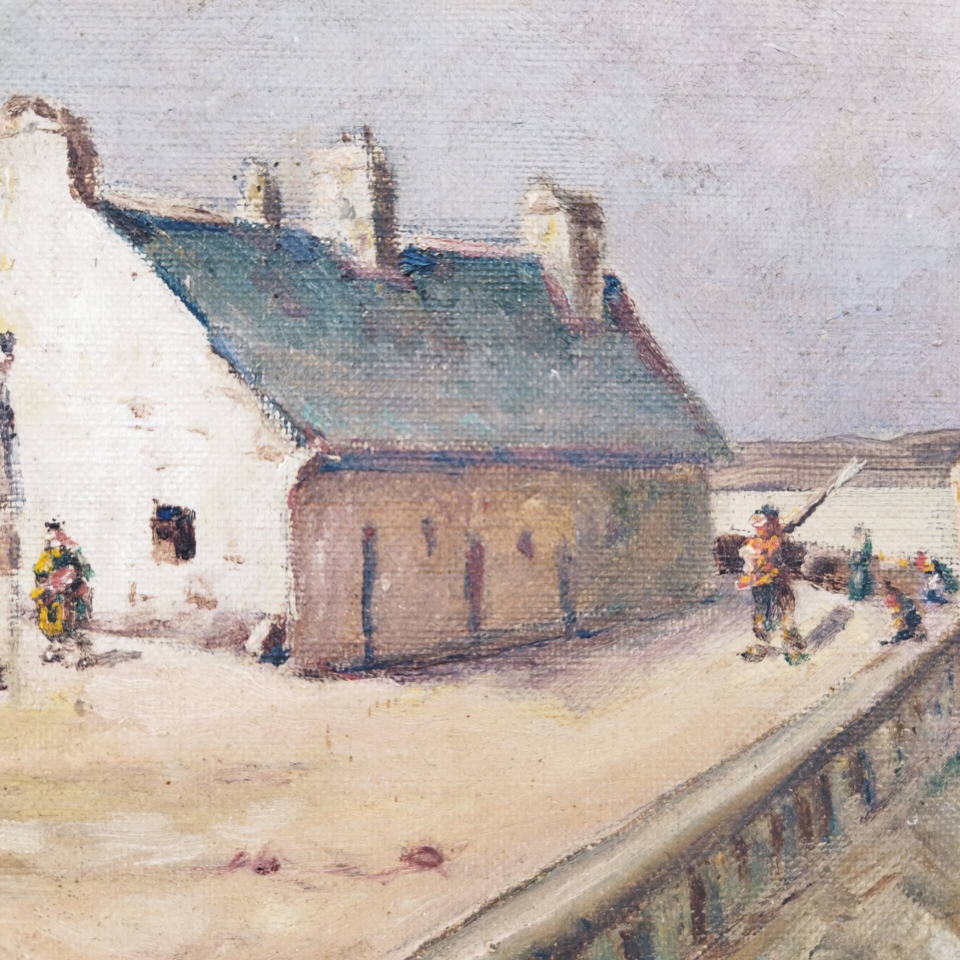 Oil on canvas Marine Perros-Guirec Georget