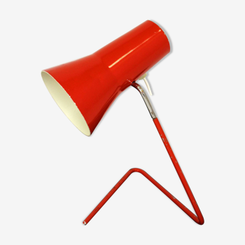 Lampe de bureau rouge par Josef Hurka pour Drupol, 1960s