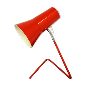 Lampe de bureau rouge par Josef Hurka pour Drupol, 1960s