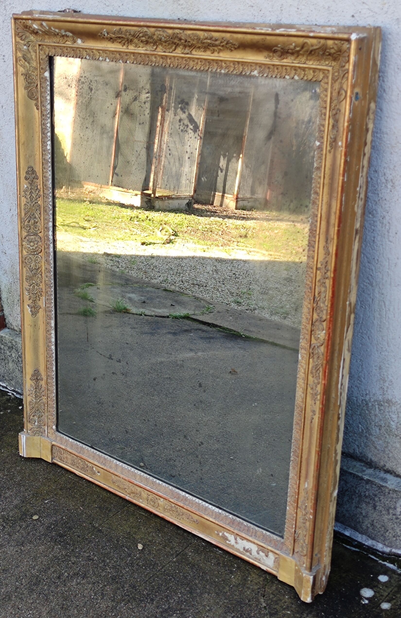 Ancien miroir doré 19 ème