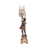 Nubien porte-torchère en bois sculpté