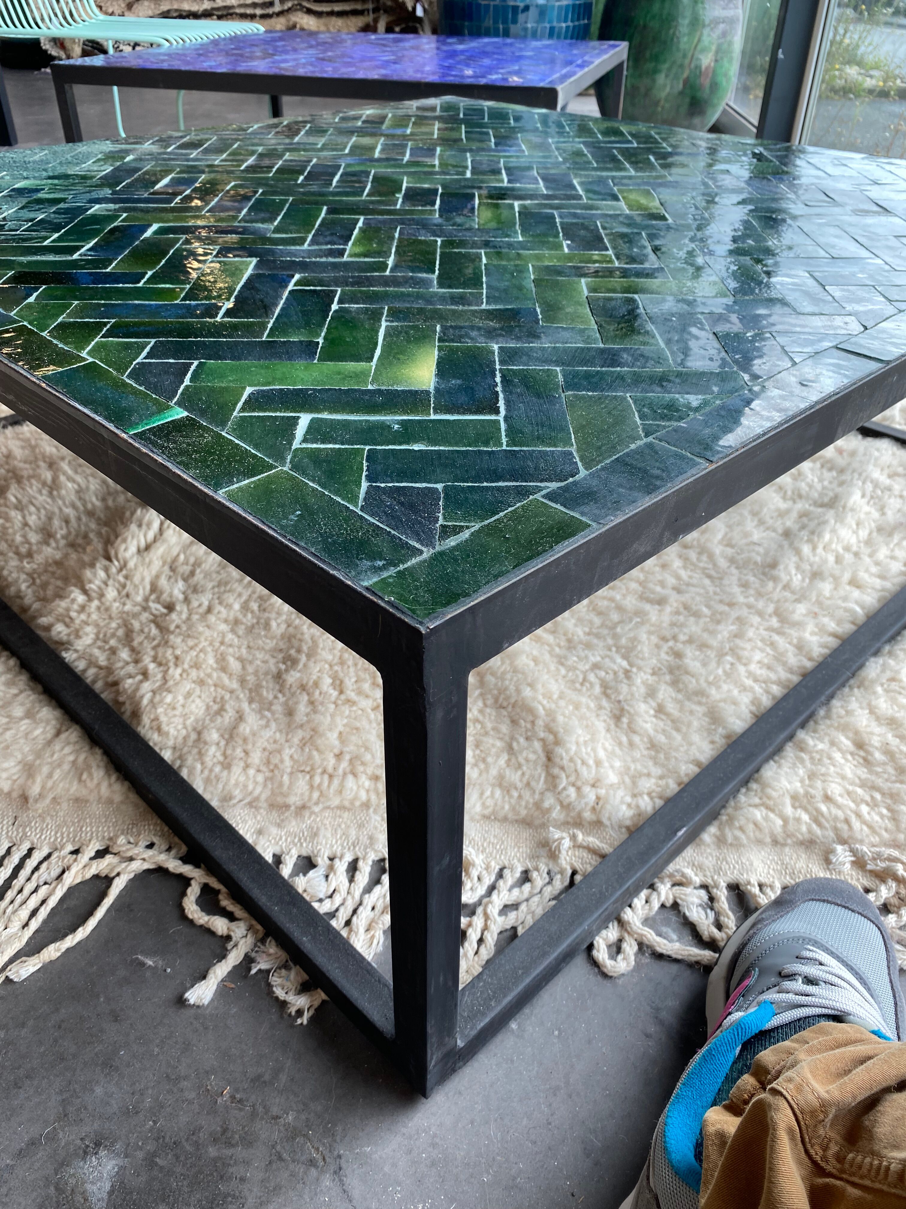 100x100x33 cm artisan zellige table