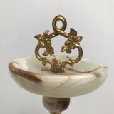 Marble and bronze ashtray