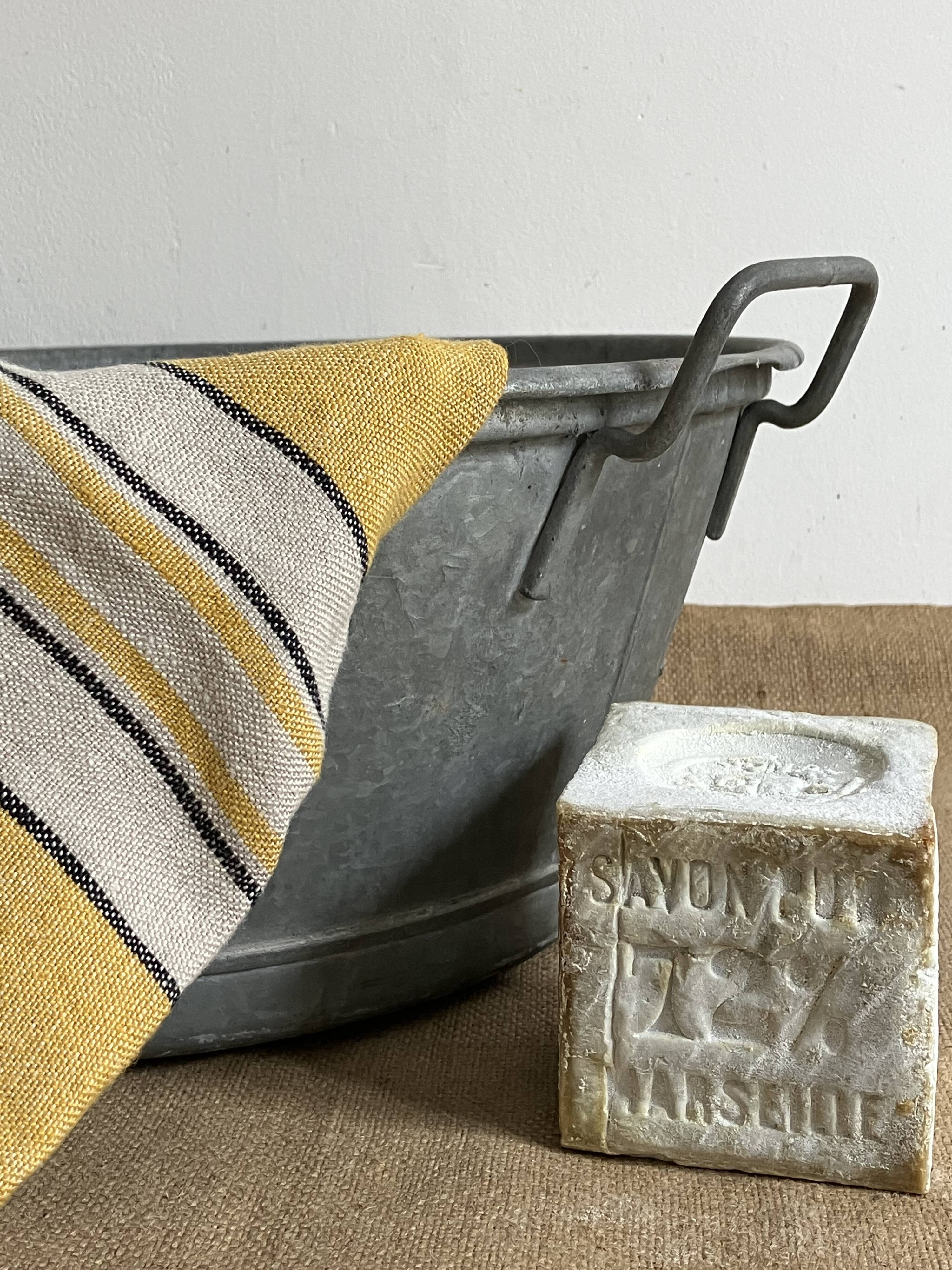 Zinc basin - Rectangular handles