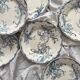 6 “Iris” Clairefontaine ironstone dessert plates