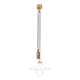 White Ceramic and Brass Adjustable Pendant Lamp, Italy