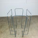 Postmodern magazine rack in grey metal, 1980s.