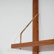 Modular shelving, teak veneer, Denmark, 1970s