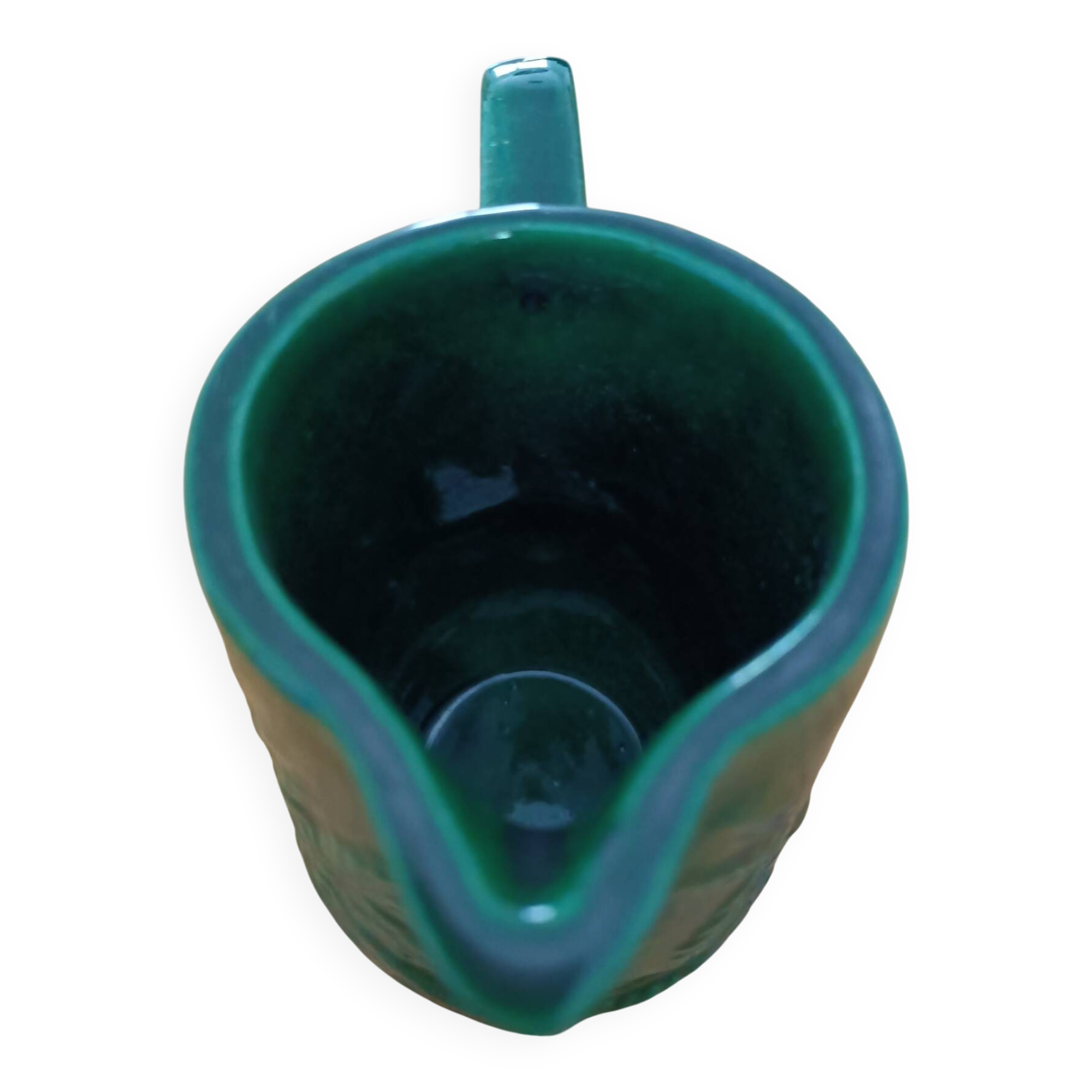 Small dark green Art Deco Saint Clément jug