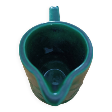 Small dark green Art Deco Saint Clément jug