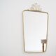 Mid century brass mirror, 40x74cm