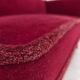 1970s, Danish 2-seater "Spanish" drop arm sofa, red furniture velour.