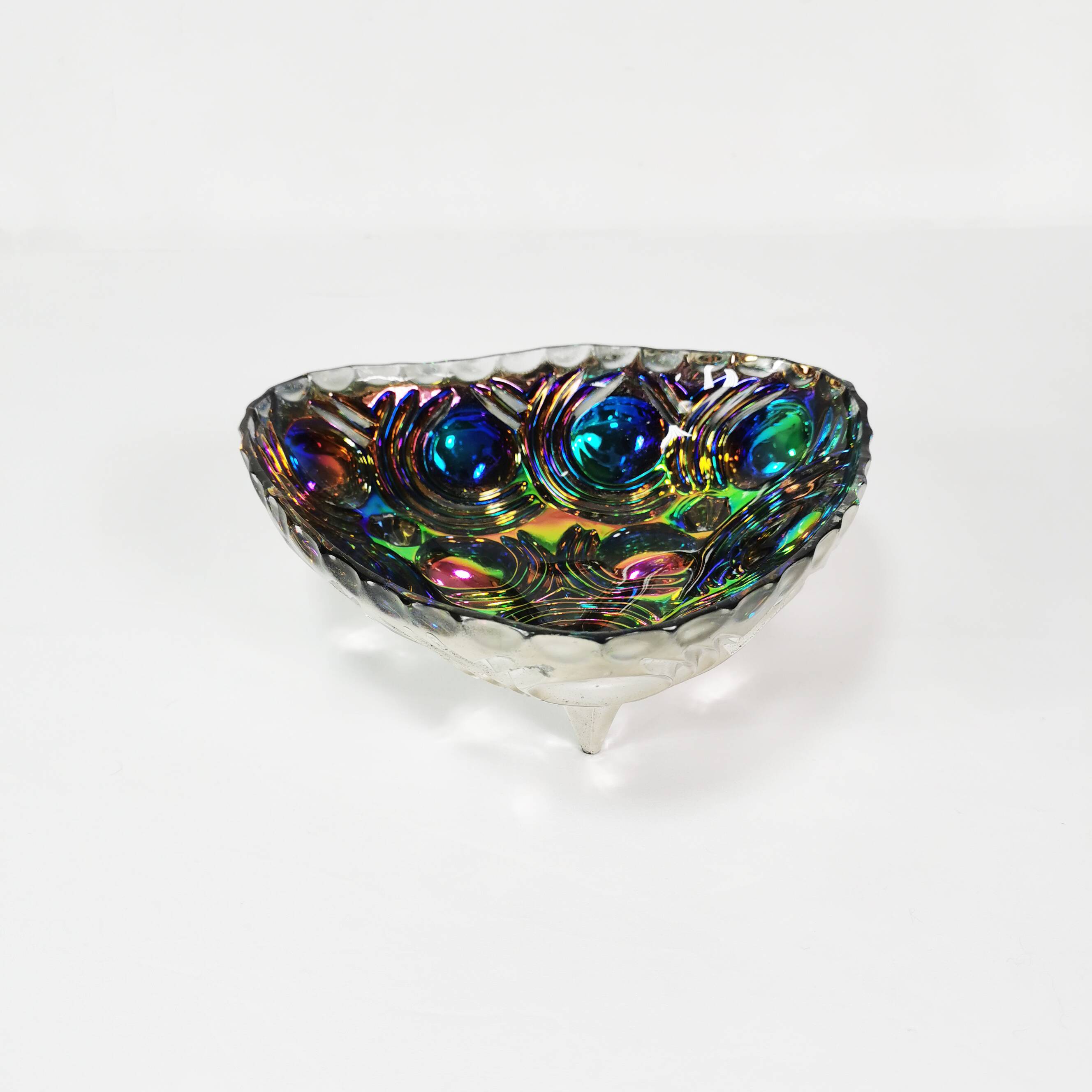 Crystal plate, LGW Leinauer Glassware, Germany 1970s