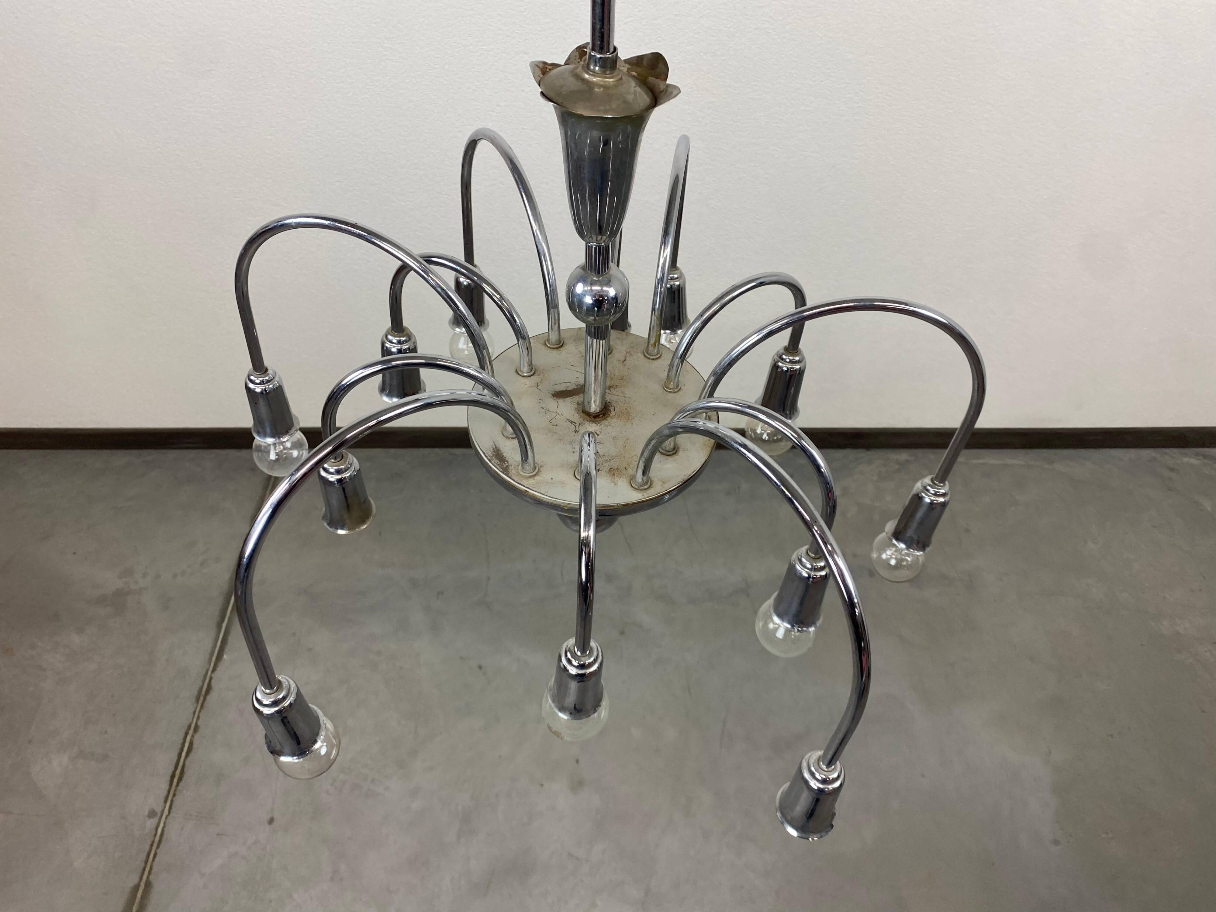 Lustre cascade design milieu du siècle