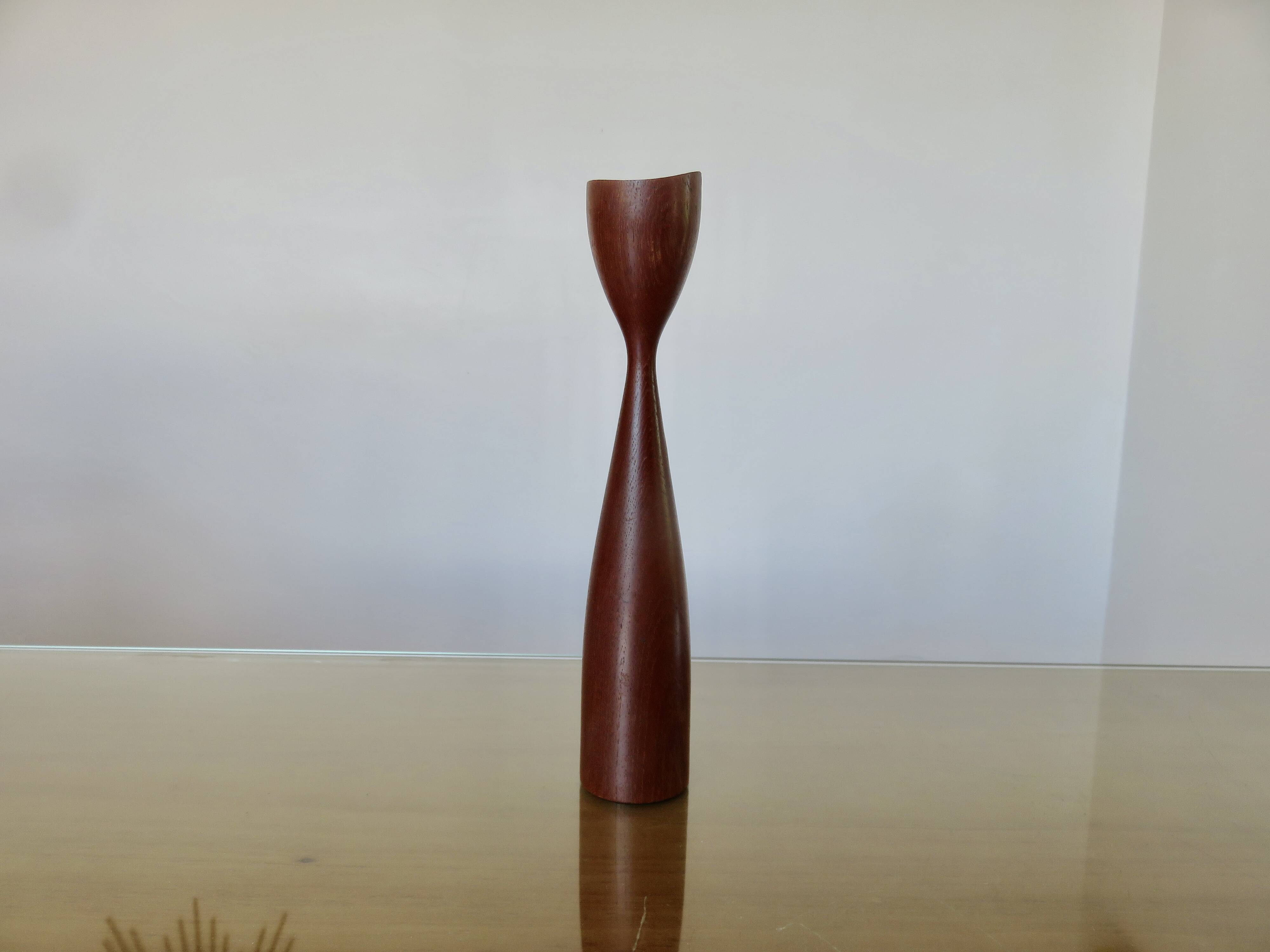 Scandinavian teak candle holder, 60s-70s, Denmark