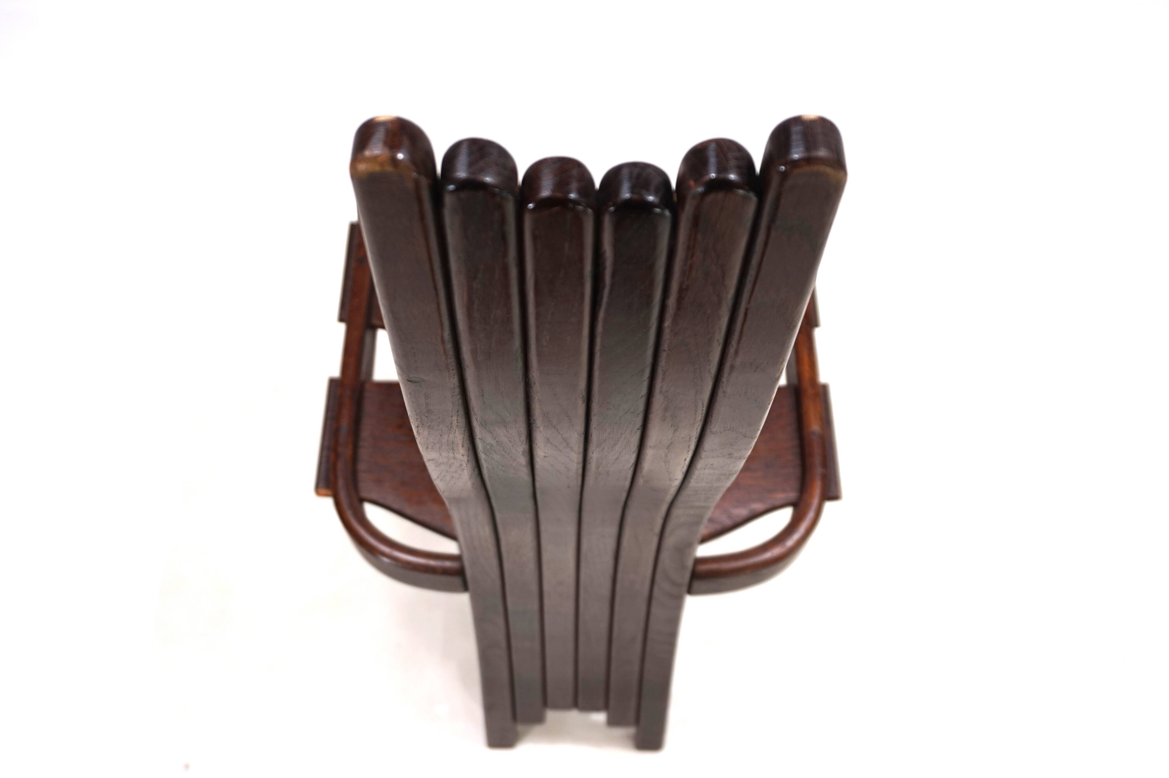 Set of 3 Allmilmö brutalist dining chairs oak, 1980