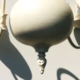 Small patinated dutch chandelier shabby chic 54 x 59 cm