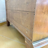 19th century Georgian style commode in end-grain wood marquetry.