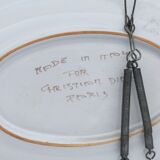 Oval dish in faience by Christian Dior