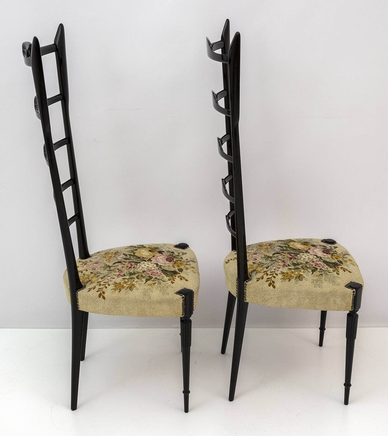 Pair of Chiavari Mid-Century Modern Italian High Back Chair