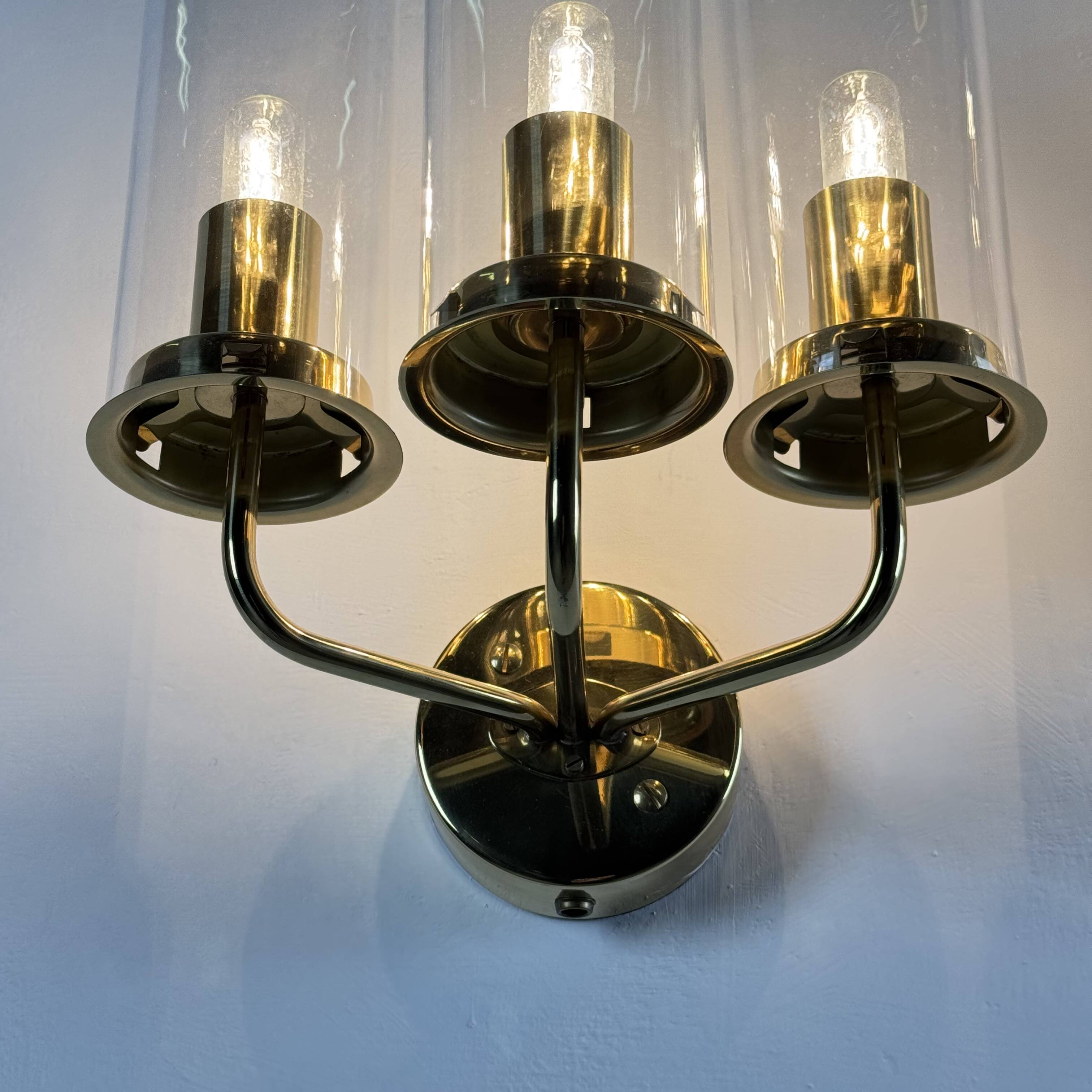 Hans-Agne Jakobsson Wall Lamps “Sonata” Model V 169/3 Markaryd, Sweden, 1960s