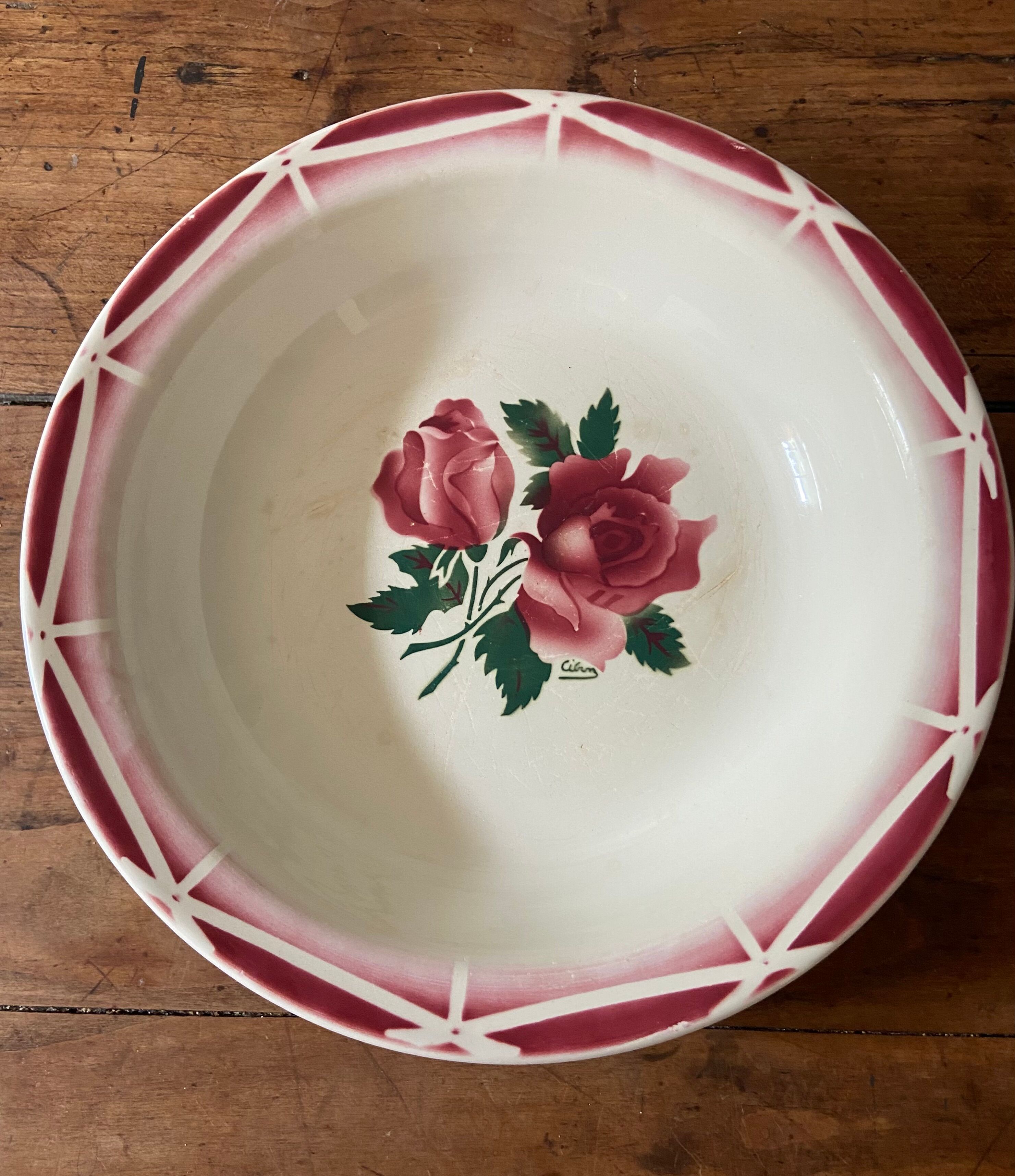 Set of dishes digoin-sarreguemines 40s model cibon