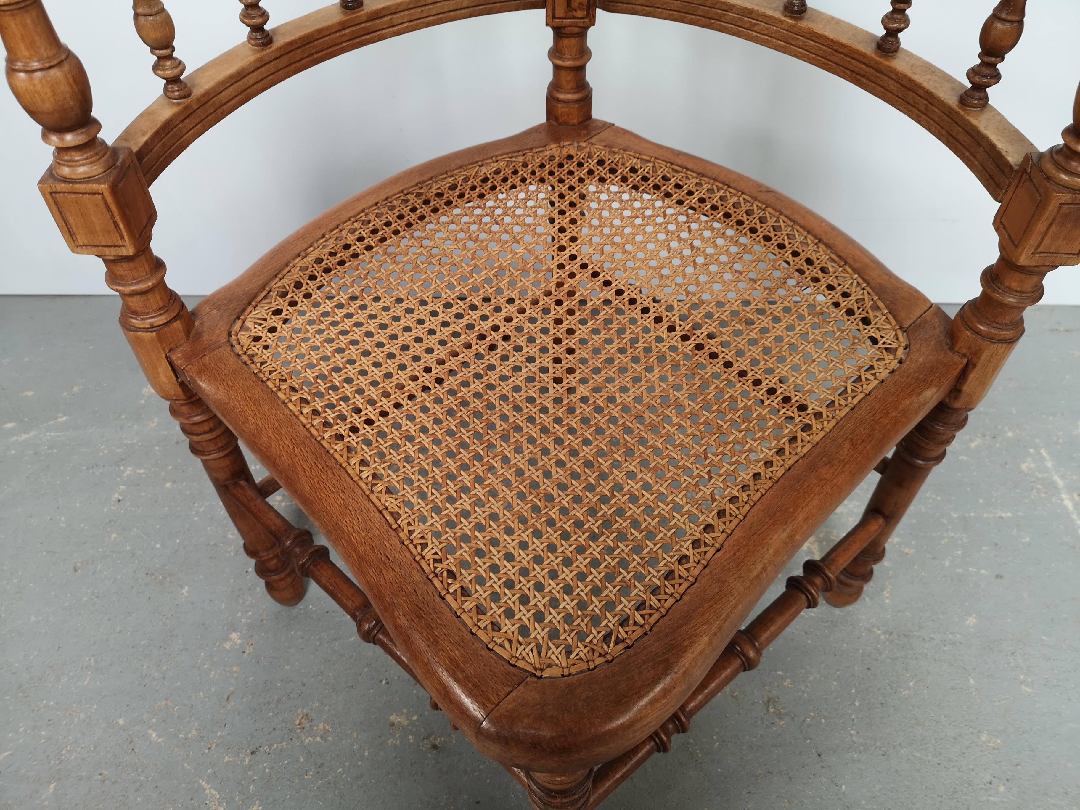 Vintage cane angle chair