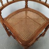 Vintage cane angle chair