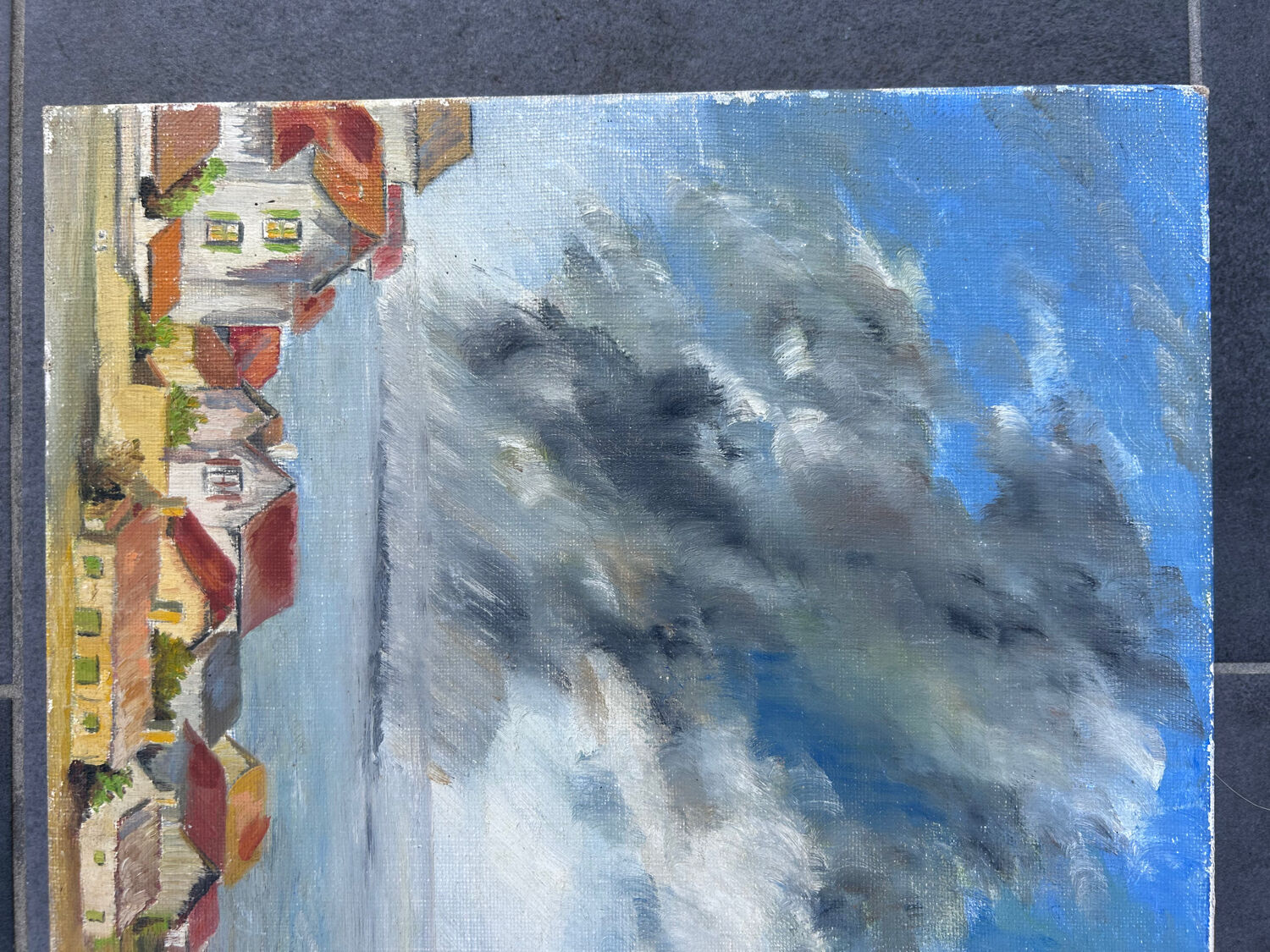 Seaside Hamlet Painting