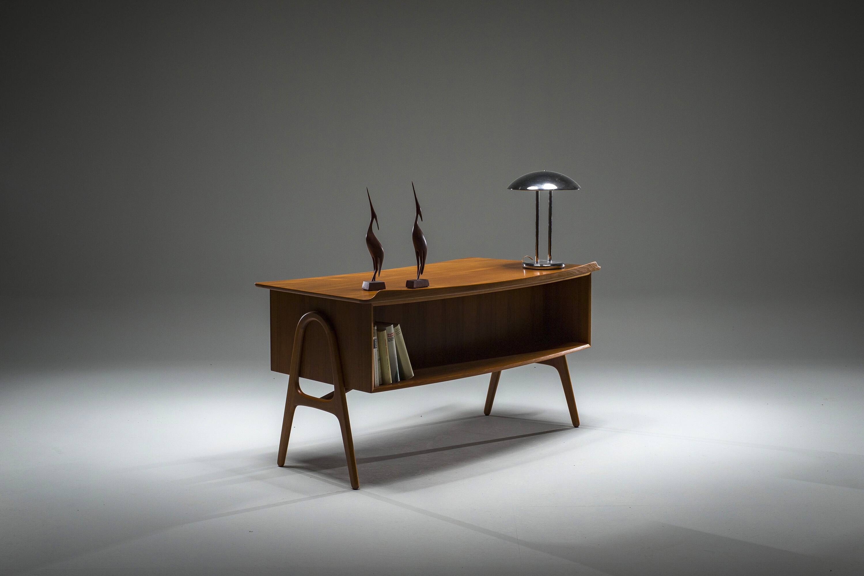 Mid-Century Danish Teak Desk by Svend Åge Madsen for Sigurd Hansen, 1950s