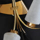 Brass and painted glass socnce 1950