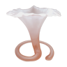 Vase corolle en verre dépoli de Murano