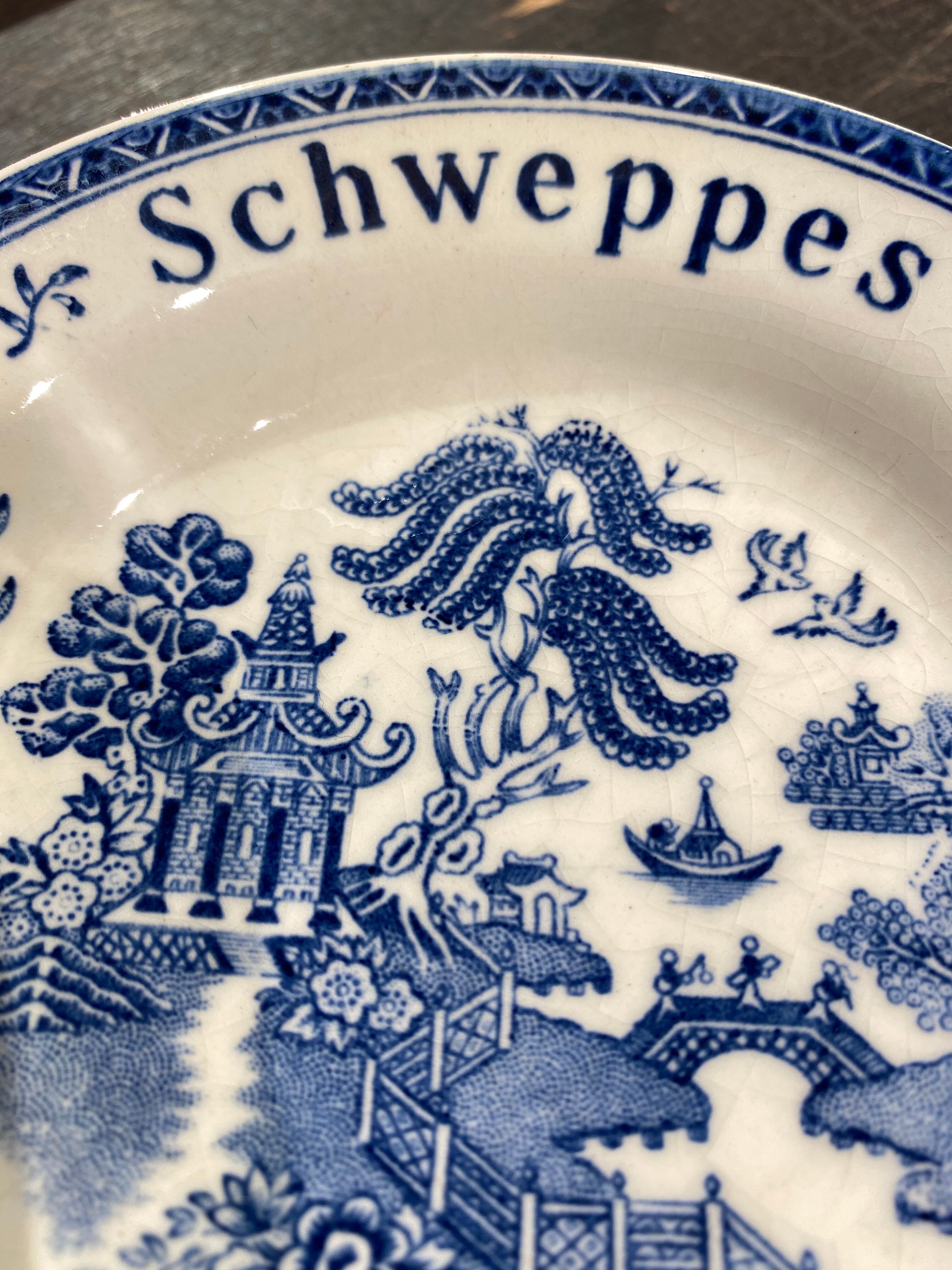 Schweppes ashtray in gien earthenware