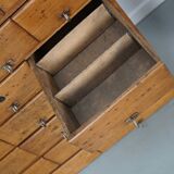 Armoire d'apothicaire vintage allemande en pin et chêne, années 1950