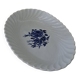 Earthenware bowl KG Luneville Badonviller blue flowers