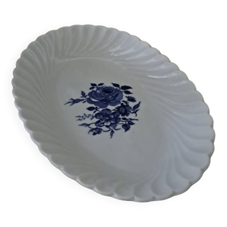 Earthenware bowl KG Luneville Badonviller blue flowers