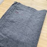 Antique hemp tablecloth / gray