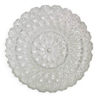 Plafonnier rond en verre moulé ⌀ 24 cm