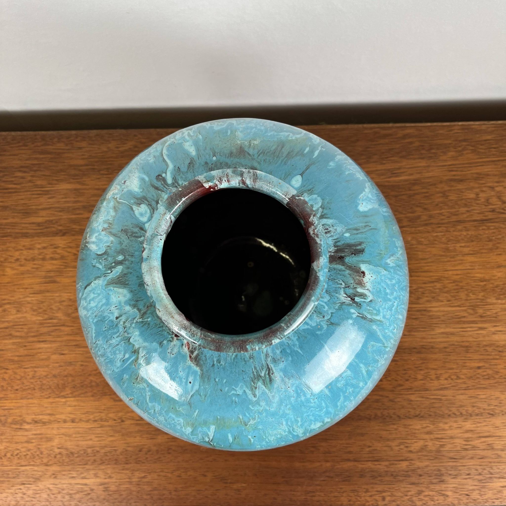 Vase boule en céramique par cab 1976