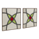Art Deco Geometric Stained Glass Window 25x25cm