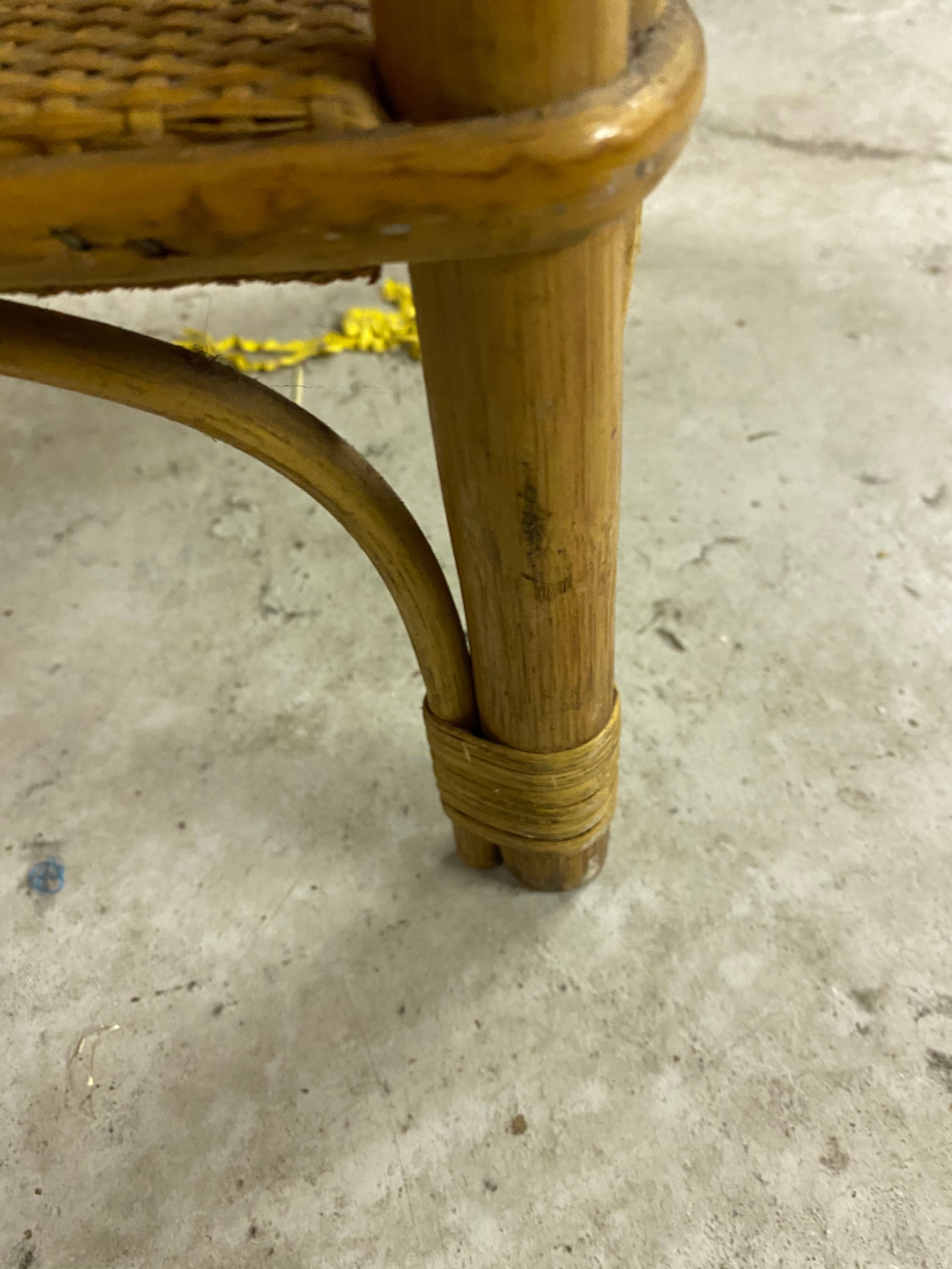 Rattan bookcase shelf