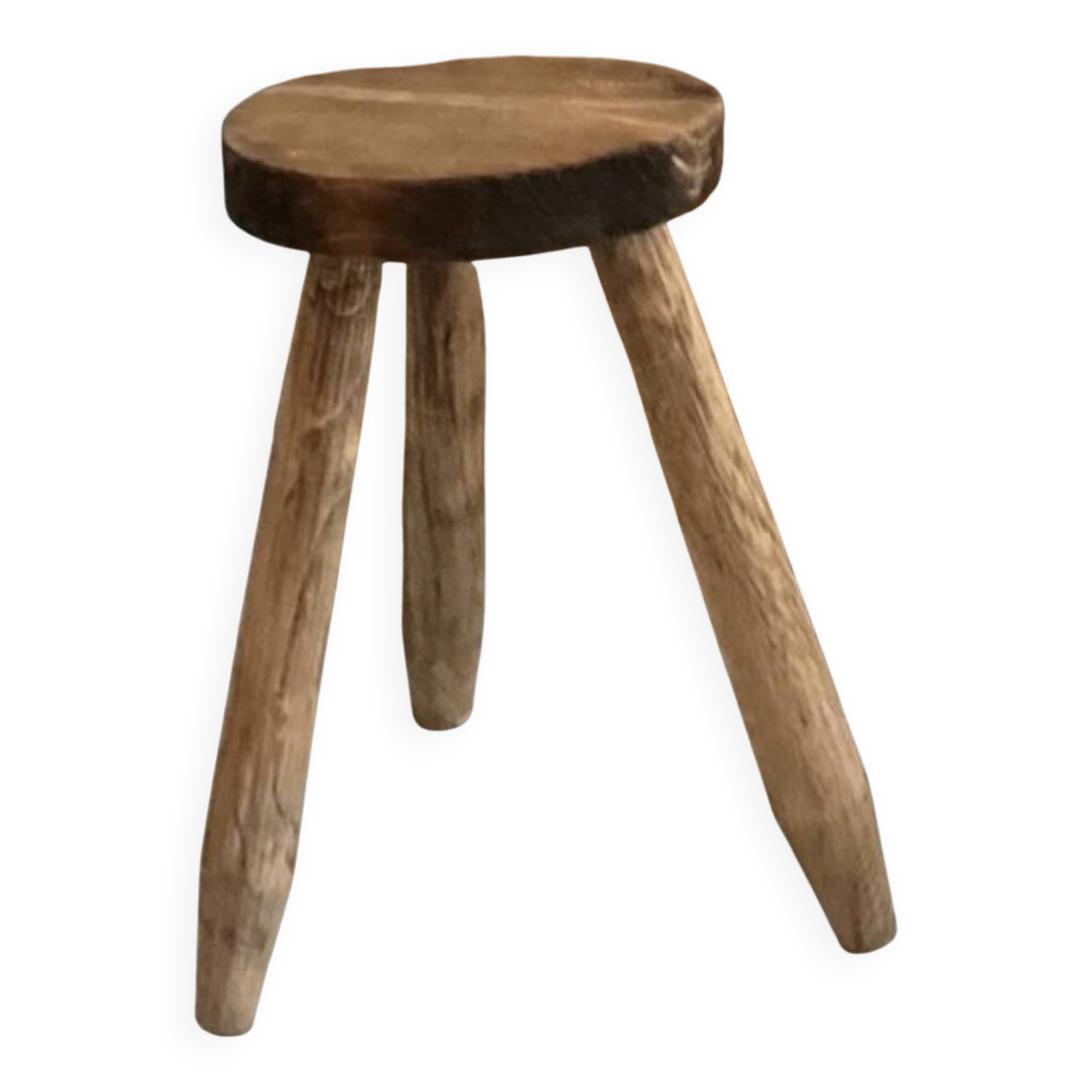 Tripod stool in solid oak