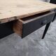Table de ferme ancienne patiné noir -1m30