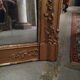 Miroir en bois et stuc doré 124x86cm