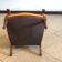 Fauteuil Charles X en bois fruitier et filets de citronnier