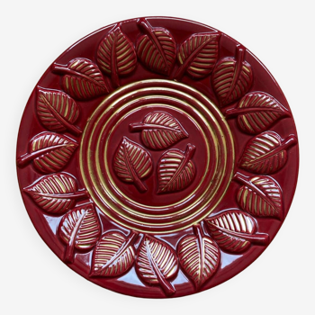 Fruit bowl - Saint Clement burgundy and gold dish