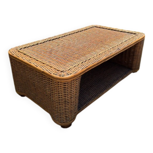Table basse en rotin